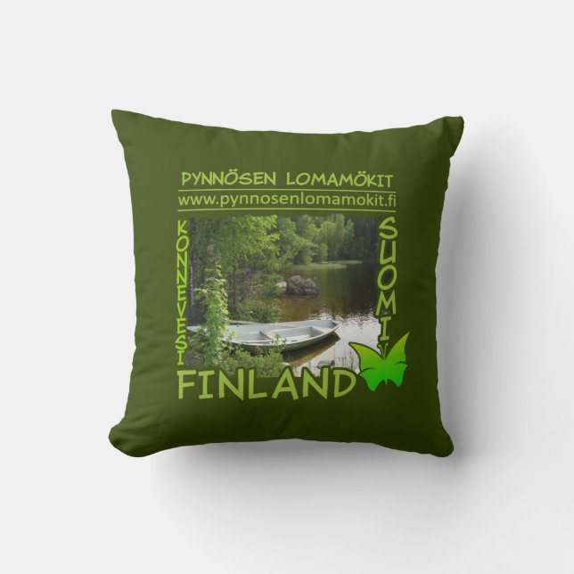 Pynnösen Lomamökit custom pillow (Front)