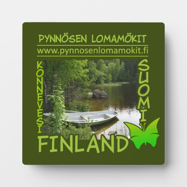 Pynnösen Lomamökit custom plaque (Front)