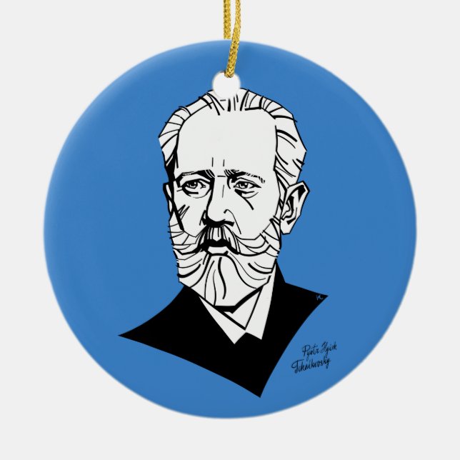 Pyotr Tchaikovsky Ceramic Ornament (Front)