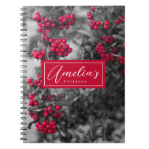 Pyracantha Berry Spiral Notebook