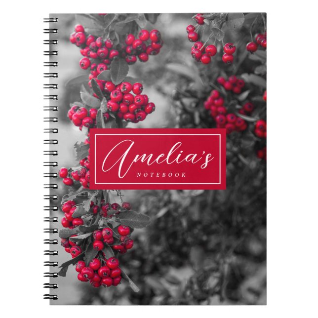 Pyracantha Berry Spiral Notebook (Front)