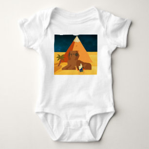 Pyramid at night baby bodysuit