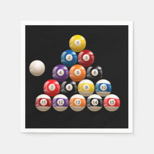 Pyramid billiard balls napkin