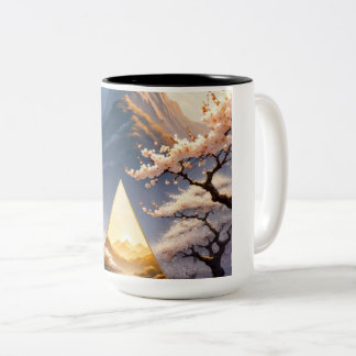 Pyramid Blossom Two-Tone Coffee Mug