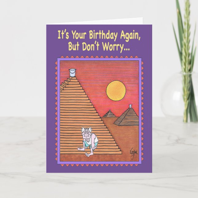 PYRAMID CLIMBER Birthday Card (Front)