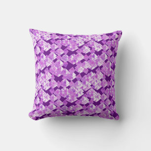 Pyramid crystals, purple throw pillow