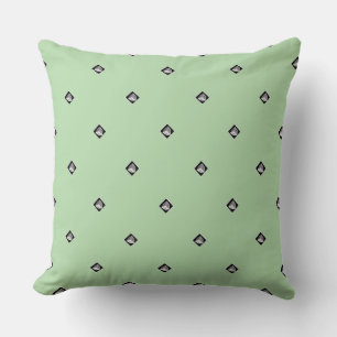 Pyramid Cube Repeat Mint Green            Throw Pillow