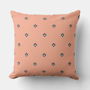 Pyramid Cube Repeat Peach           Throw Pillow