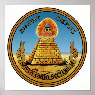 Pyramid & Eye - All Seeing Eye - Great Seal Poster