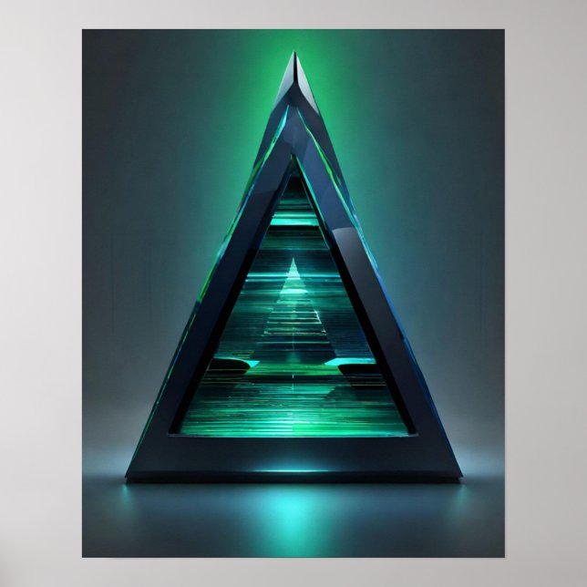 PYRAMID GREEN TEAL LIGHT POSTER (Front)