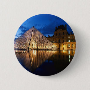 Pyramid in Louvre Museum,Paris,France 2 Inch Round Button