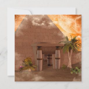 Pyramid in the sunset invitation