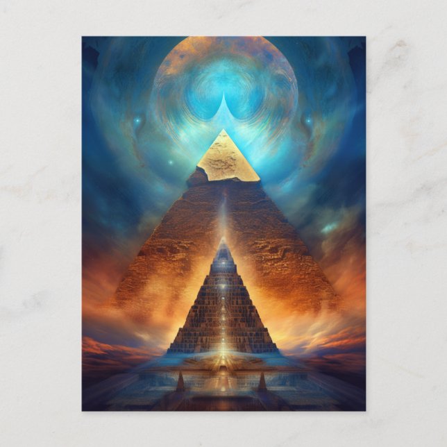 Pyramid Mystical Fantasy Visionary Art Postcard (Front)