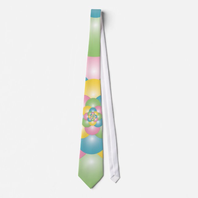 Pyramid of colourful balloons tie (Front)