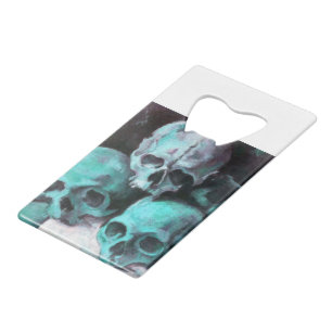 Pyramid of Skulls After Cezanne Credit Card Bottle Opener