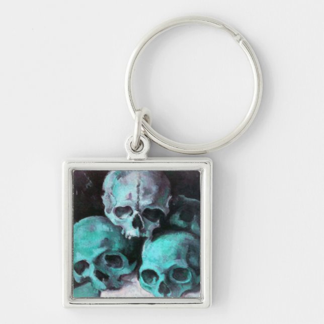 Pyramid of Skulls After Cezanne Keychain (Front)