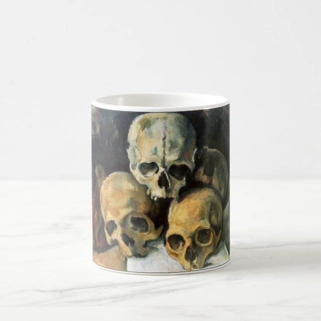 Pyramid of Skulls Paul Cezanne Coffee Mug (Center)