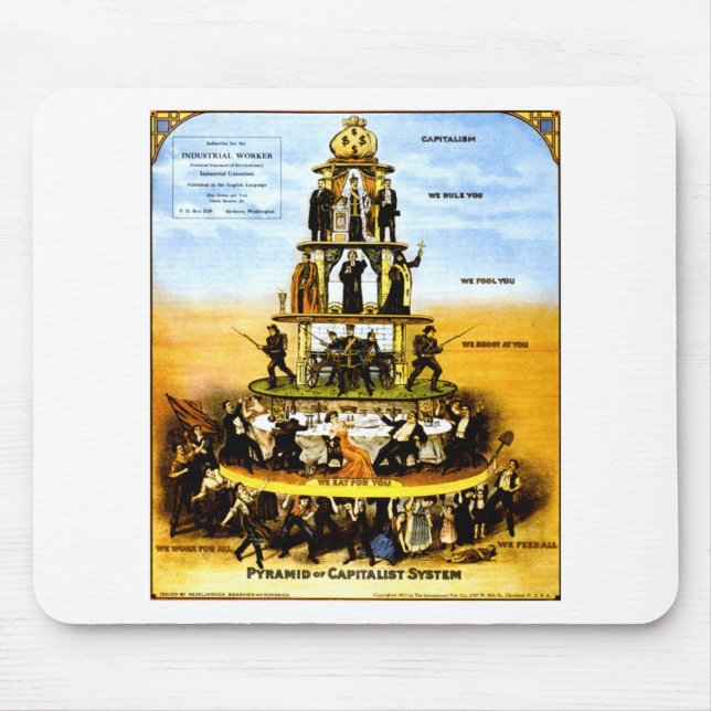 Pyramid Of The Capitalist System (Anti-Capitalism) Mouse Pad (Front)
