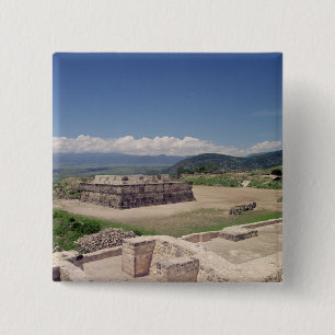 Pyramid of the Feathered Serpent 2 Inch Square Button