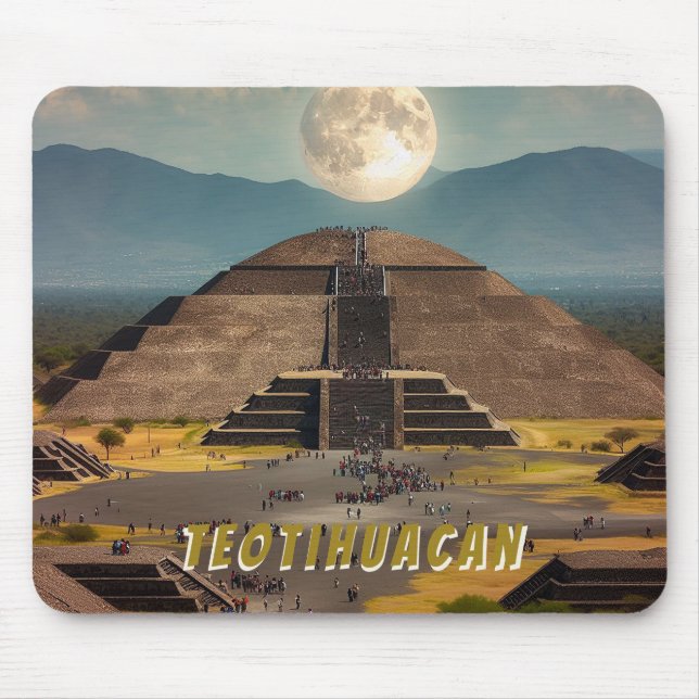 Pyramid of the Moon, Teotihuacan, Mexico Travel Mouse Pad (Front)