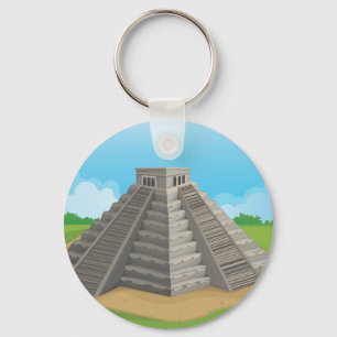 Pyramid Of The Sun Keychain