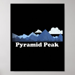 Pyramid Peak Bagger New York NY Climbing Hiking Poster