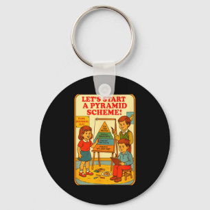 Pyramid Scheme Funny Blackcraft Cult Dark Humor Sa Keychain