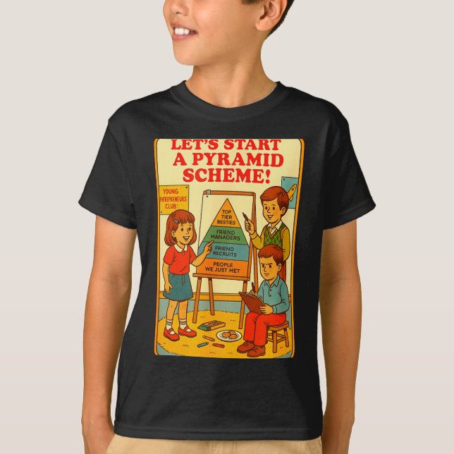 Pyramid Scheme Funny Blackcraft Cult Dark Humor Sa T-Shirt (Front)