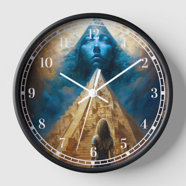 Pyramid Visionary Surreal Art Clock (Front)