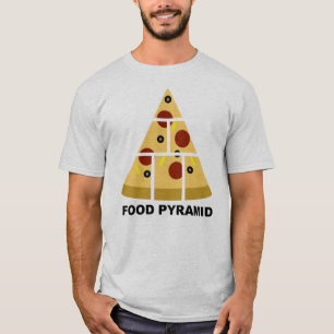 Pyramide alimentaire de pizza T-Shirt drôle