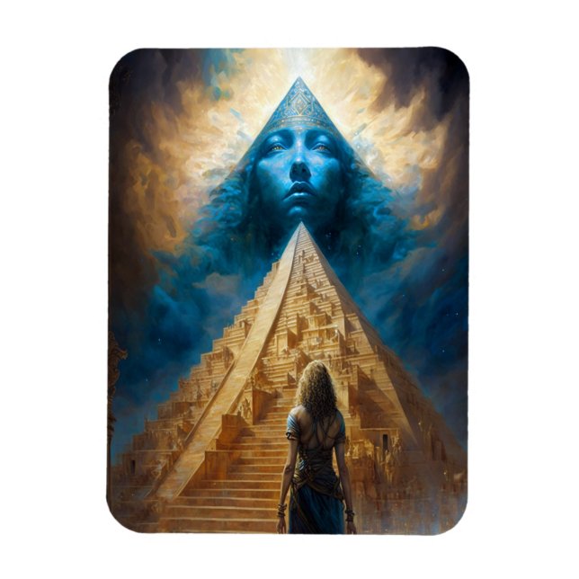Pyramide Visionnaire Magnet d'Art Surréel (Vertical)