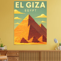 Pyramides de Gizeh Vintage sur Toile – Art Rétro