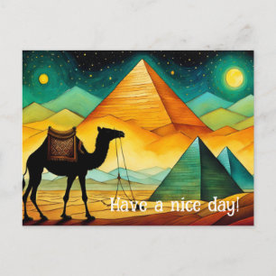 Pyramides égyptiennes de nuit Camping Désert Carte