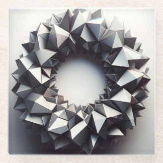 pyramides ring glass coaster