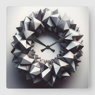 pyramides ring square wall clock