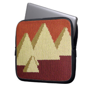 Pyramids Artisan Crochet Print Electronics Bag    