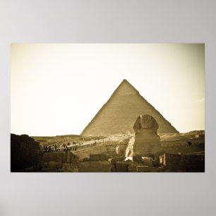Pyramids at Giza in Cairo, Egypt Poster
