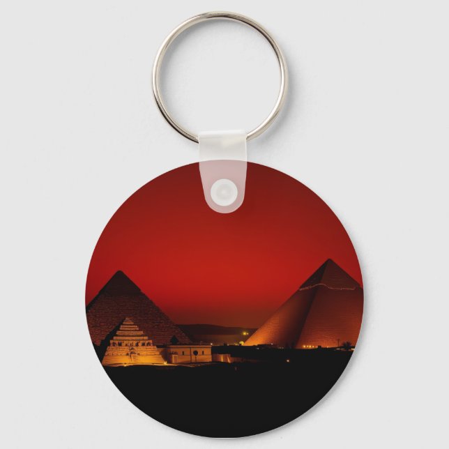 Pyramids at Red Sunset Keychain (Front)