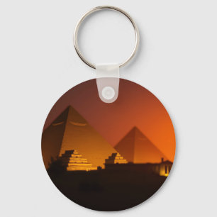 Pyramids design keychain