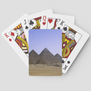 Pyramids in desert Cairo, Egypt Playing Cards