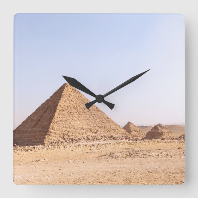 Pyramids of Egypt Square Wall Clock (Front)