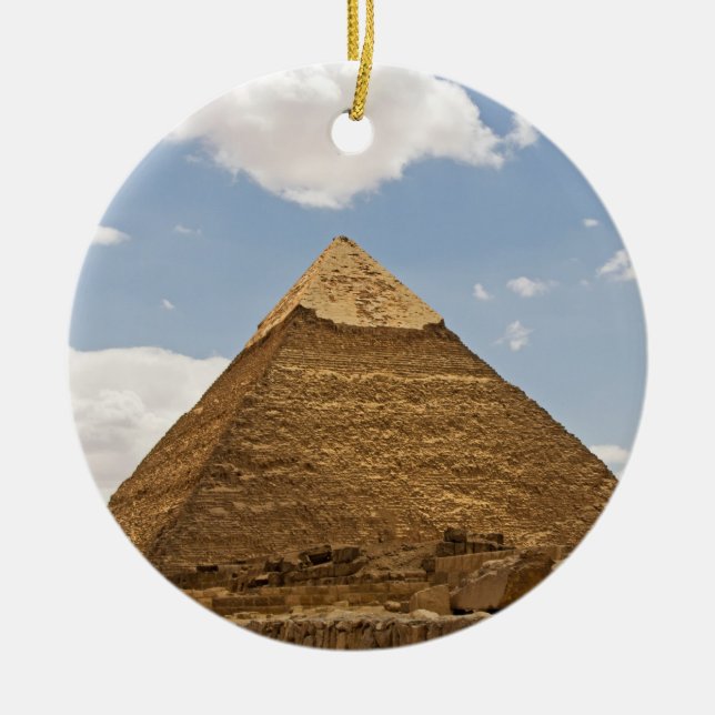Pyramids of Giza Photography Ceramic Ornament (Front)