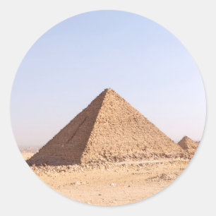 Pyramids of Giza Photography Classic Round Sticker