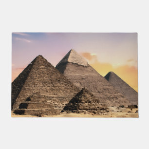 Pyramids Of Giza Travel Egypt Photo Doormat