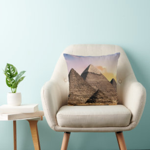 Pyramids Of Giza Travel Egypt Photo Throw Pillow