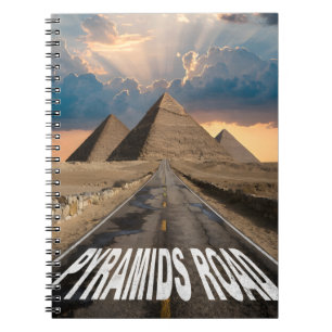 Pyramids Road Egypt Desert Landmark Art Notebook