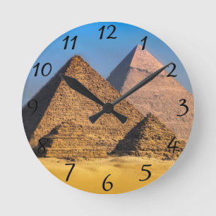 Pyramids Round Clock
