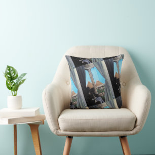 Pyramisa Hotel Painting by Alfred Fox Throw Pillow