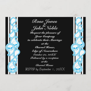 Pyre (Cyan) Faire-part de mariage
