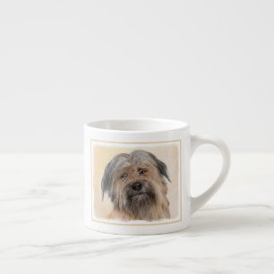 Pyrenean Shepherd Painting - Cute Original Dog Art Espresso Cup